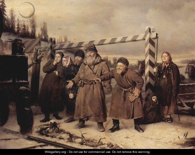 At the railroad 1868 - Vasily Perov