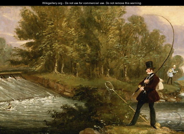 Trout Fishing on the Lea, 1841 - James Pollard
