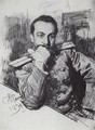 Portrait of writer Alexander Zhirkevich 1894 - Ilya Efimovich Efimovich Repin