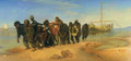 Convicts pulling a boat along the Volga River, Russia, 1873 - Ilya Efimovich Efimovich Repin