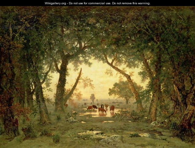 The Forest at Fontainebleau: Morning (Lisiere de foret; effet de matin) 1849-51 - Theodore Rousseau
