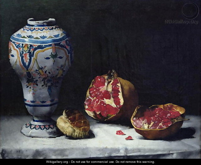 Still Life with a Pomegranate - Theodule Augustine Ribot