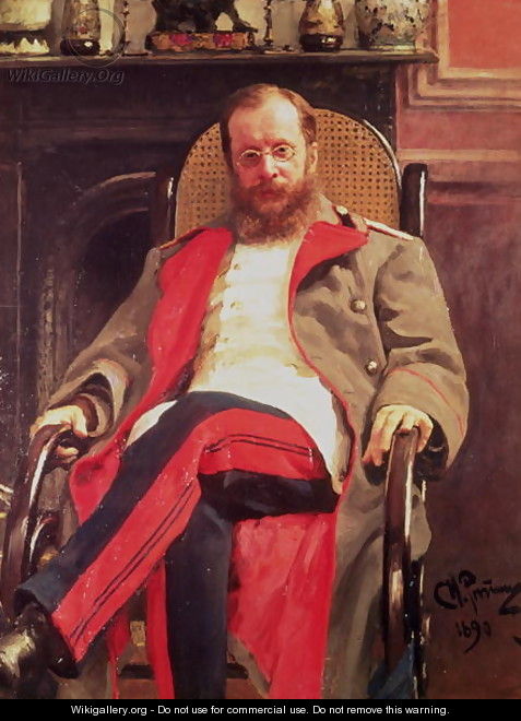 Portrait of Zesar Kjui (1835-1918), 1890 - Ilya Efimovich Efimovich Repin