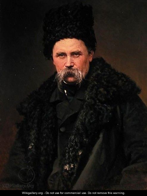 Portrait of the Ukranian Author Taras Grigorievich Shevchenko (1814-61), 1871 - Ivan Nikolaevich Kramskoy