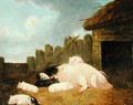 Sow with Piglets in the Sty - John Frederick Herring, Jnr.