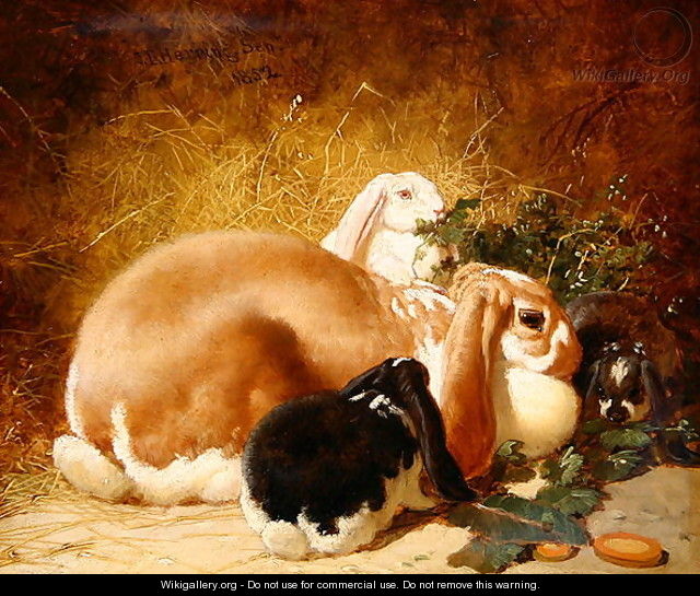 Rabbits, 1852 - John Frederick Herring, Jnr.