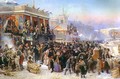 Fair Booths on Admiralty Square, St. Petersburg, 1869 - Konstantin Egorovich Egorovich Makovsky