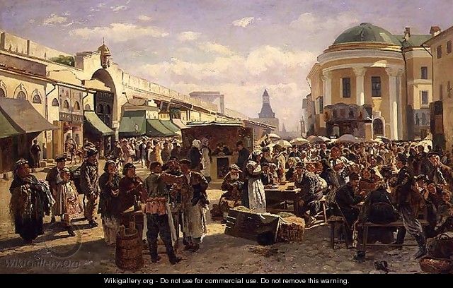 The Town Fair - Vladimir Egorovic Makovsky