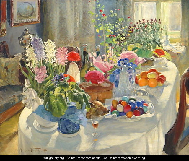 Easter Table - Aleksandr Vladimirovich Makovsky