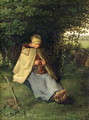 The Knitter or, The Seated Shepherdess, 1858-60 - Jean-Francois Millet