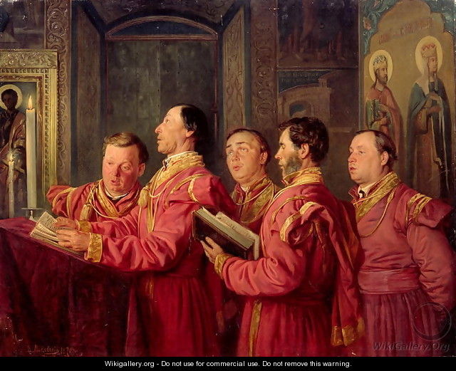 Choristers in the Church, 1870 - Vladimir Egorovic Makovsky