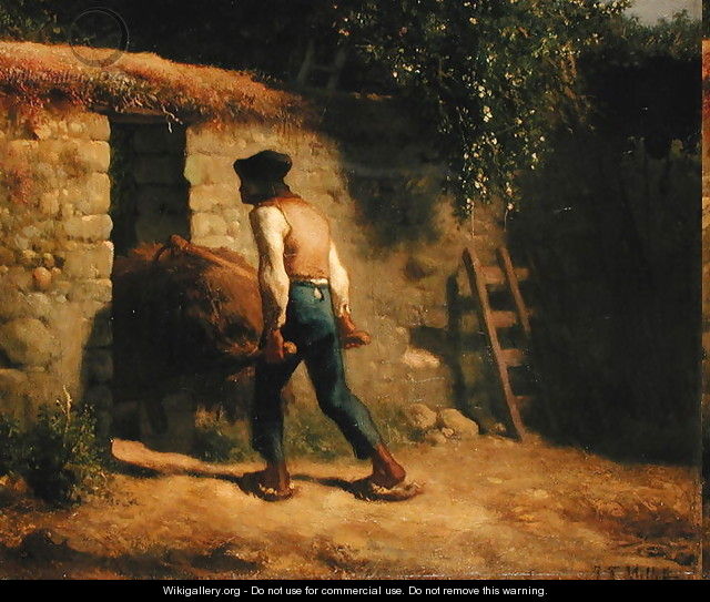 Peasant with a Wheelbarrow, 1848-5 - Jean-Francois Millet