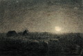 The Shepherd at the Fold by Moonlight - Jean-Francois Millet