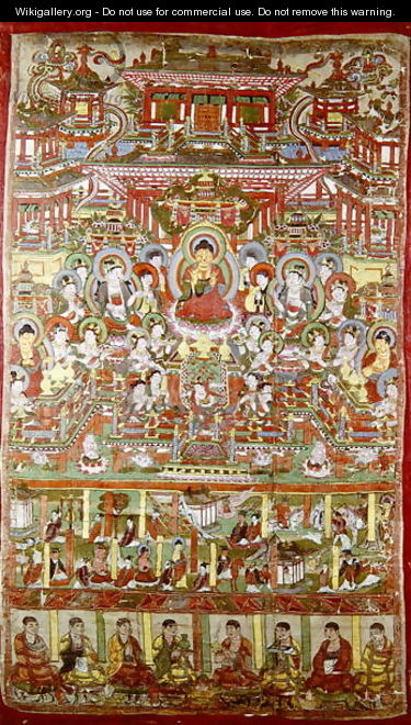 Paradise of Amitabha, from Dunhuang, Gansu Province - Anonymous Artist