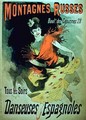 Poster advertising 'Spanish Dancers, Rollercoasters' at the Boulevard des Capucines, Paris - Jules Cheret