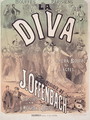 Poster advertising 'La Diva', opera bouffe with music - Jules Cheret