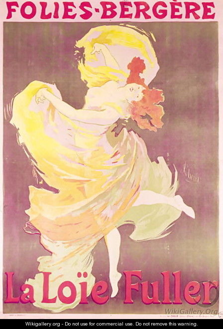 Poster advertising Loie Fuller (1862-1928) at the Folies Bergeres, 1897 - Jules Cheret