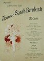 Mercredi 9 decembre 1896, Journee Sarah Bernhardt, Menu Card, 1896 - Jules Cheret
