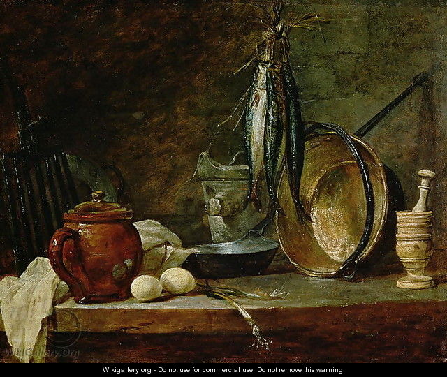 Still life: Fast Day Menu, 1731 - Jean-Baptiste-Simeon Chardin