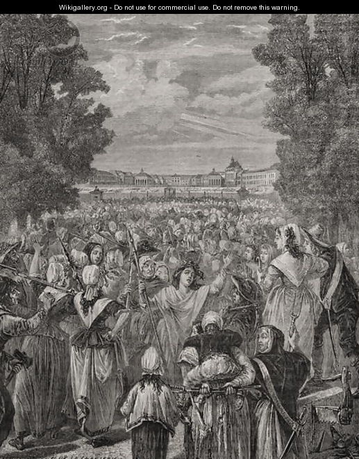 The Women march on Versailles, 5th-6th October 1789 - H. de la Charlerie