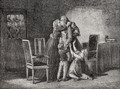 The Royal Family's last Farewell, 20 January 1793, engraved by Carbonneau, from 'Histoire de la Revolution Francaise' - H. de la Charlerie