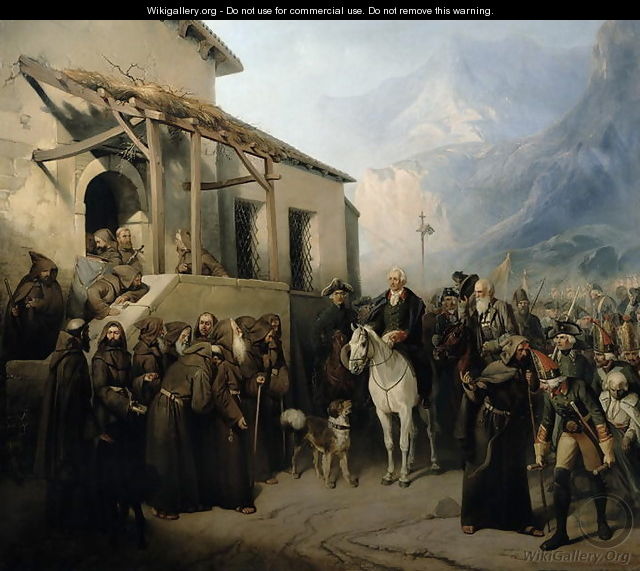 Field-marshal Alexander Suvorov (1729-1800) on the St Gothard summit, 13th September 1799, 1855 - Adolf Jossifowitsch Charlemagne