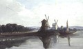 Windmills by a River - John Chase