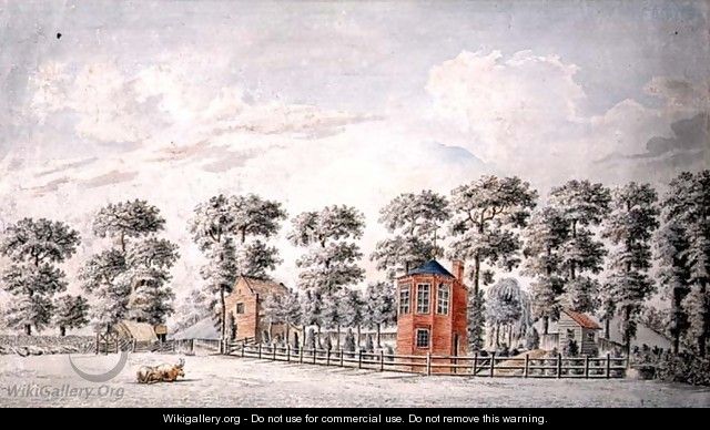 View of a Gazebo and Garden, 1774 - I. Chapman