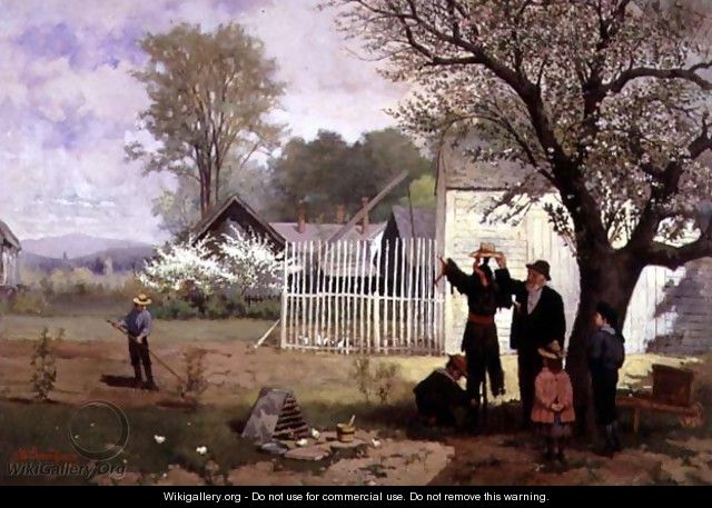 Making the Scarecrow, c.1880 - James Wells Champney