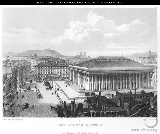 The Bourse and the Commercial Court, Paris, c.1840 - Henri Michel Antoine Chapu