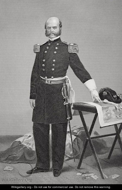 Portrait of Major General Ambrose Everett Burnside (1824-81) - Alonzo Chappel