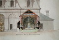 Elevation of the Theatre of the Salle de Spectacle, Chateaux de Chantilly, from the 