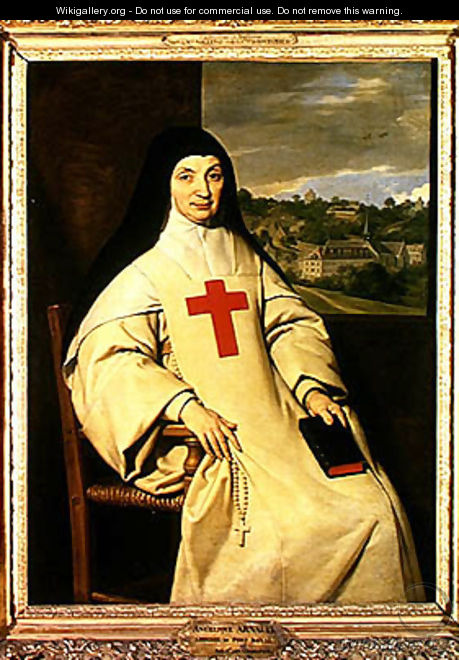 Mother Angelique Arnauld (1591-1661) Abbess of Port-Royal, 1654 - Philippe de Champaigne