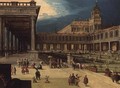 The Gardens and Courtyard of a Renaissance Palace - Louis de Caulery