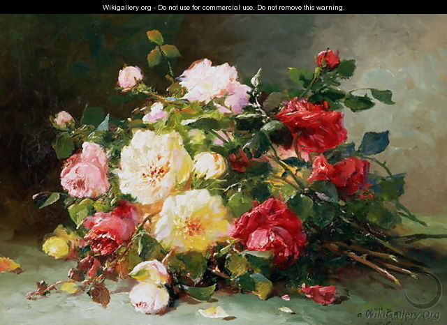 A Bouquet of Roses - Eugene Henri Cauchois