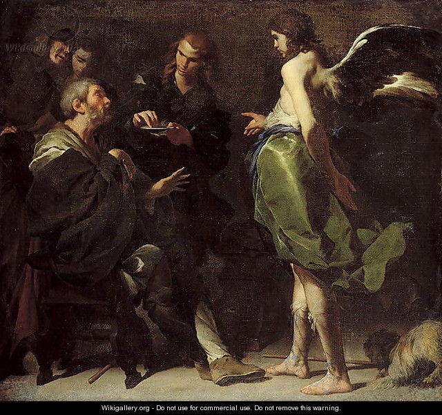 The Young Tobias Heals his Blind Father, c.1640s - Bernardo Cavallino