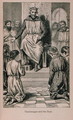 Charlemagne (742-814) and the Boys, illustration from 'Little Arthur's History of France: From the Earliest of Times to the Fall of the Second Empire', 1899 - Lady M. Chalcott