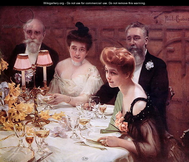 The Corner of the Table, 1904 - Paul Chabas The Corner of the Table, 1904 - Paul Chabas
