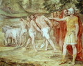 Romulus marking the limits of Rome, from the Sala dei Horatii e Curatii - Giuseppe (d'Arpino) Cesari (Cavaliere)