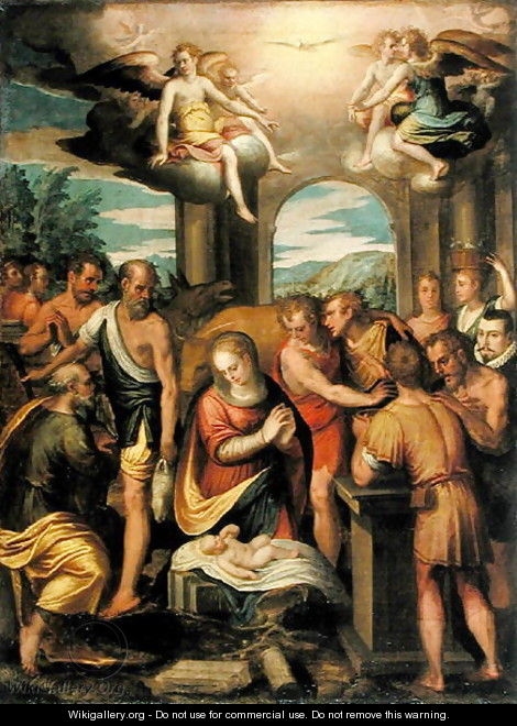 Adoration of the Shepherds, 1582 - Bernardo Castello