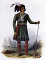 Osceola or 'Rising Sun', a Seminole Leader, 1838, illustration from 'The Indian Tribes of North America - George Catlin