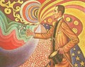 Against the Enamel of Background Rhythmic with Beats and Angels, Tones and Tones and Colours, and a Portrait of Felix Feneon (1861-1944) 1890 - Paul Signac