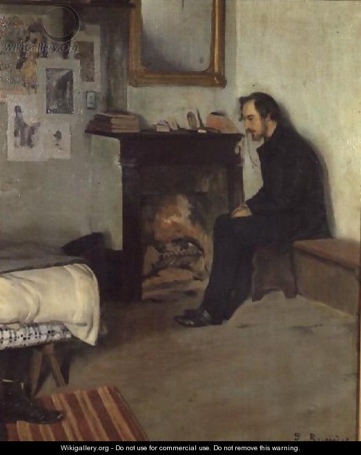 The Bohemian (portrait of Erik Satie in his studio in Montmartre), 1891 - Santiago Rusinol i Prats