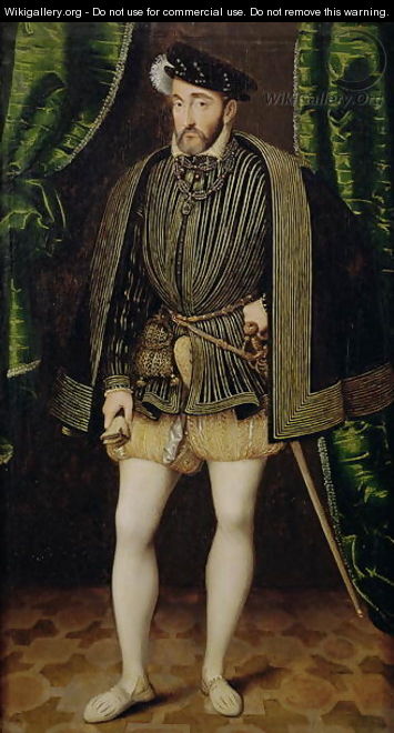 Portrait of Henri II (1519-59) - (workshop of) Clouet, Francois