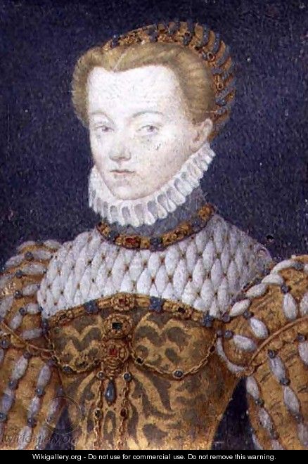 Elizabeth of Austria, Queen of France, c.1570 - (circle of) Clouet, Francois