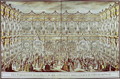 Perspective view of the ballroom constructed in the courtyard of the Hotel de Ville in Paris on the occasion of the Dauphin's first marriage to Marie-Therese (1638-83) Infanta of Spain - Charles-Nicolas II Cochin