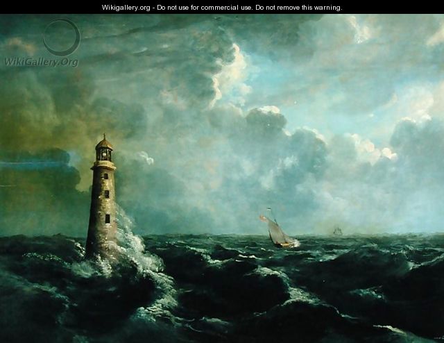 Seascape with Lighthouse - Charles Codman