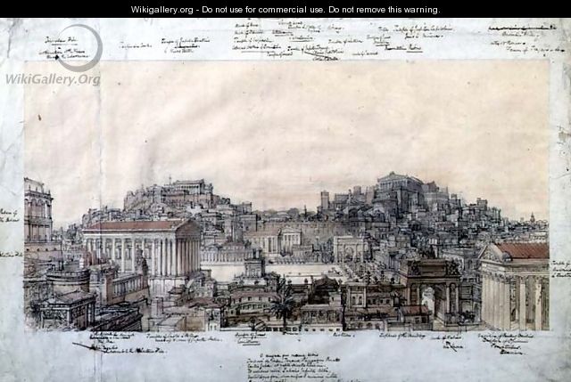 The Reconstruction of Ancient Rome at the Time of the Antonines, c.1819 - Charles Robert Cockerell