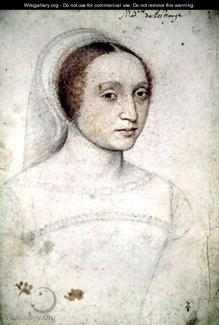 Marie de Langeac (1508-1588), femme de Jean, seigneur de Lestrange, c.1533 - (studio of) Clouet