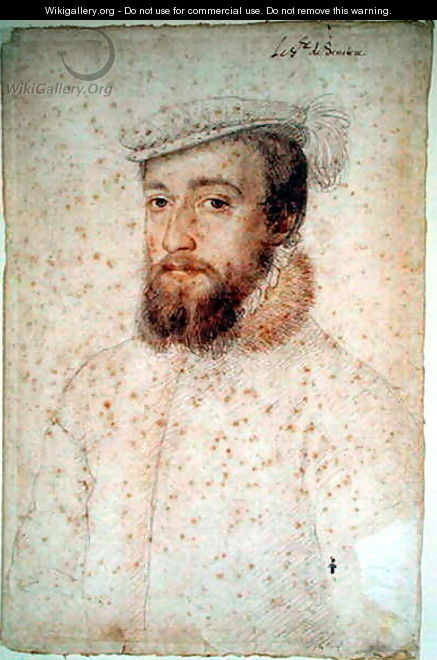 Francois de Saint Nectaire (1523-96), or M. de la Ferte Senectere, c.1555 - (studio of) Clouet